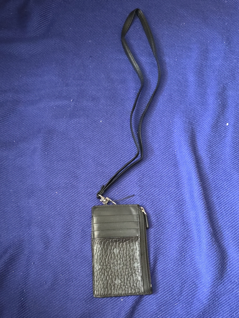 MCM Black Zip Wallet with Wrist Strap
